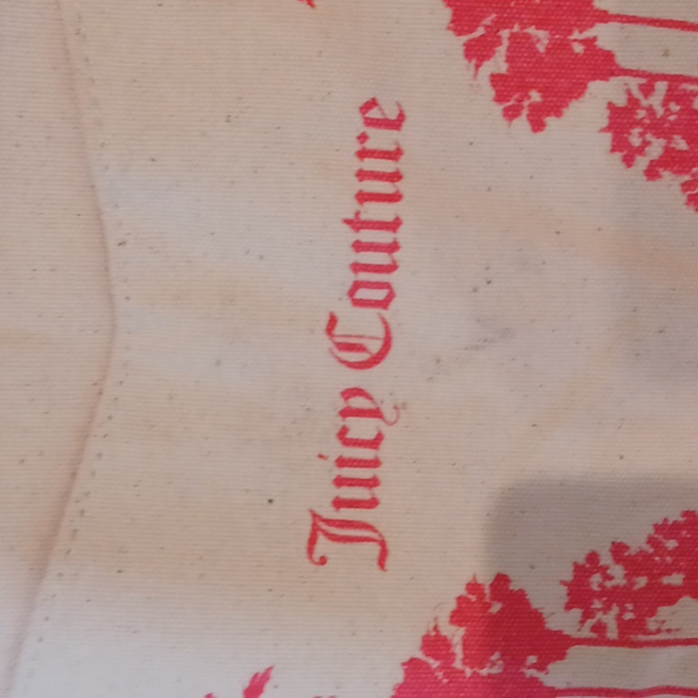 Juicy Couture Stylish Oversized Creamy Off White Canvas Tote Bag - Picture 2 of 12